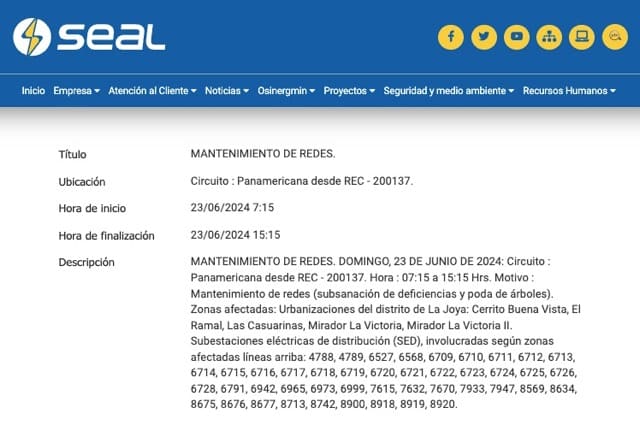 seal cortes de luz programados en arequipa 2024-06-23
